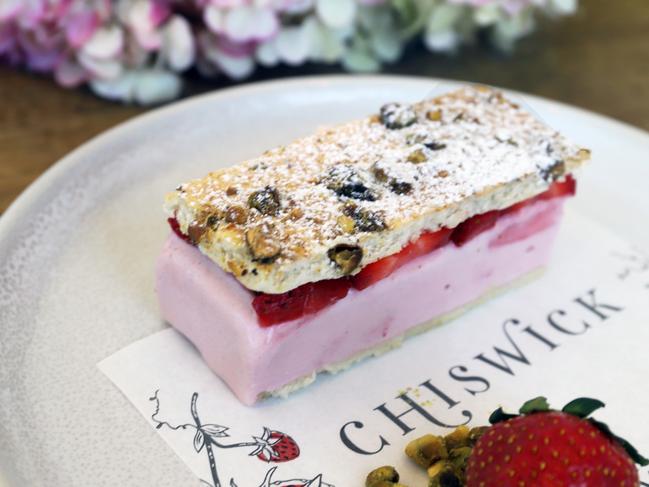 The strawberry and pistachio ice-cream sandwich. Picture: Jenifer Jagielski