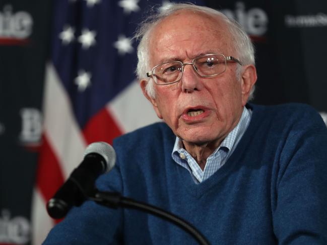 Democratic Presidential Candidate Bernie Sanders is well-loved by his supporters but might be perceived as too left-wing to get the party nomination. Picture: Justin Sullivan/Getty Images/AFP