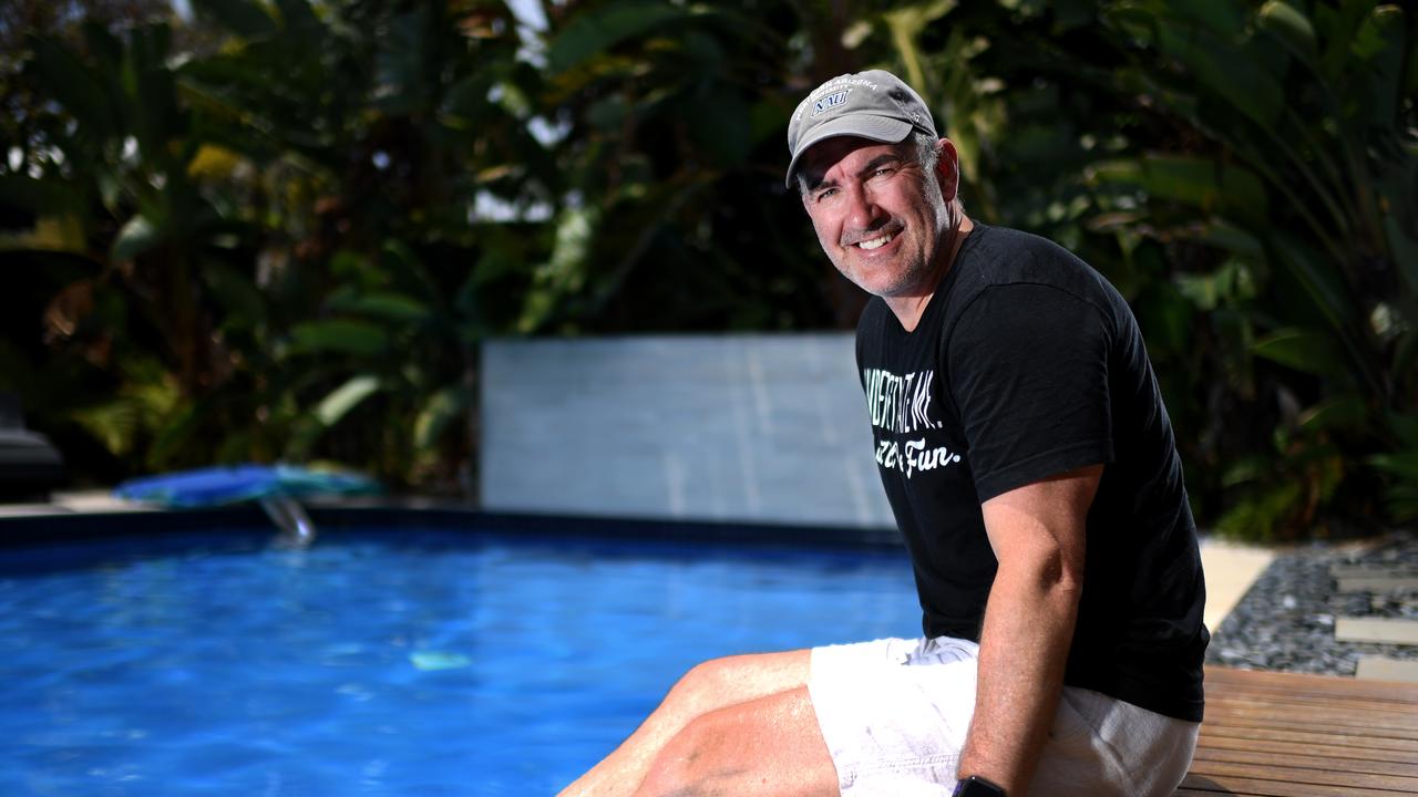 Former Virgin Australia CEO Paul Scurrah poses for photos at his home in Brisbane. Mr Scurrah was sacked from his role after the airlines was purchased by American investment firm Bain Capital. Picture: NCA NewsWire / Dan Peled