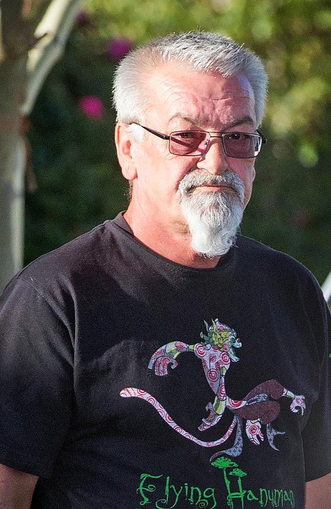 Vasko Ristevski visits the Ristevski house in Avondale Heights a day after Karen Ristevski's body was found outside Macedon. Picture: Mark Stewart