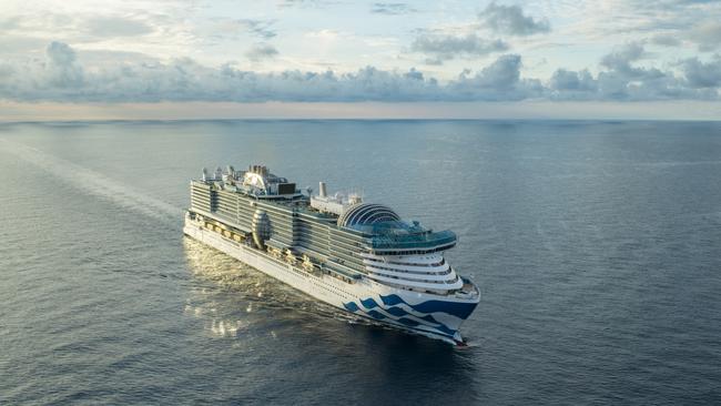 The Sun Princess at sea.