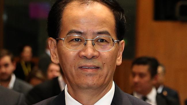 Chinese Ambassador to Australia Cheng Jingye. Picture: Kym Smith