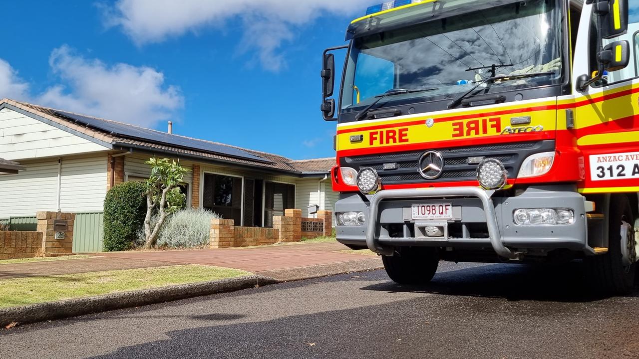 QFES crews have extinguished a fire that started in a home on Welcombe Avenue in Rockville.