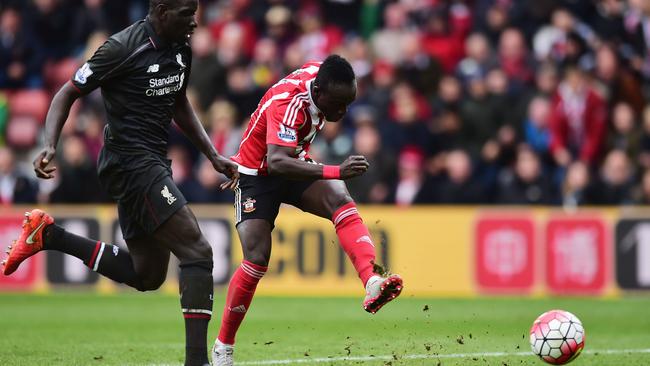 Sadio Mane scores Southampton’s third goal.