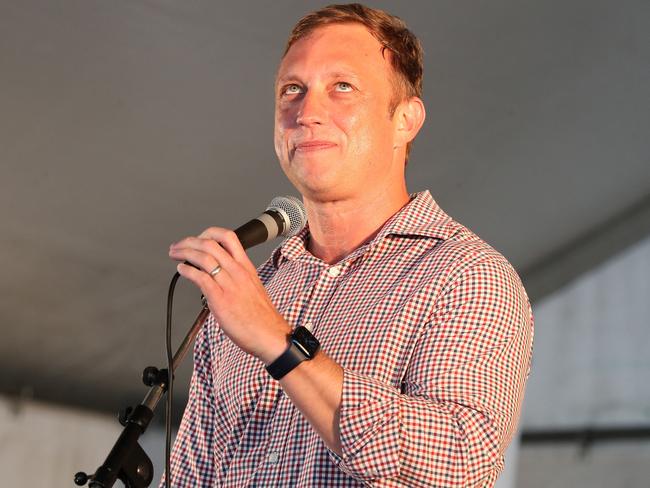 Steven Miles Deputy Premier of Queensland called Prime Minister Scott Morrison a Cunt on stage at the Labour Day March, Brisbane. Photographer: Liam Kidston.