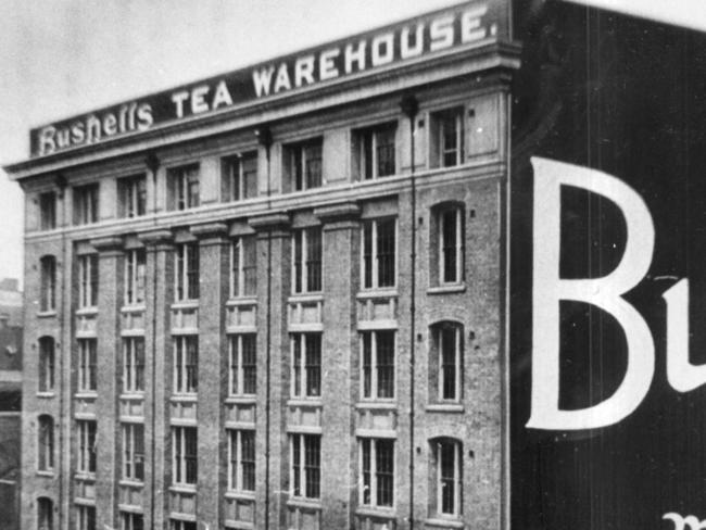 Bushells tea warehouse in The Rocks, Sydney, in the early 1900s.