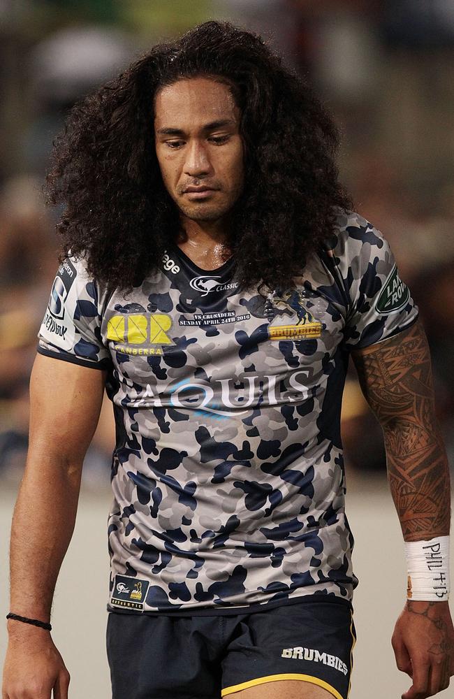 Joe Tomane, who played for the Brumbies and Wallabies, is back playing rugby league. Picture: Getty Images