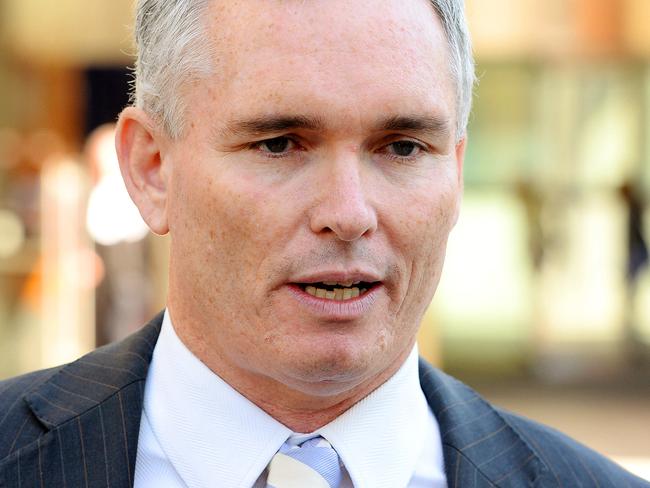 CRAIG Thomson back in court fighting the Fair Work Commission in a Federal Court hearing. Talking to media outside court. Picture: Josie Hayden