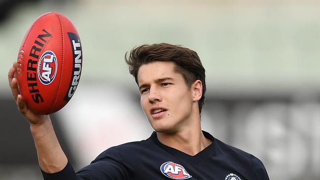 First-year Carlton player Liam Stocker features in five of this week’s top-10 trades. Picture: Quinn Rooney/Getty Images.