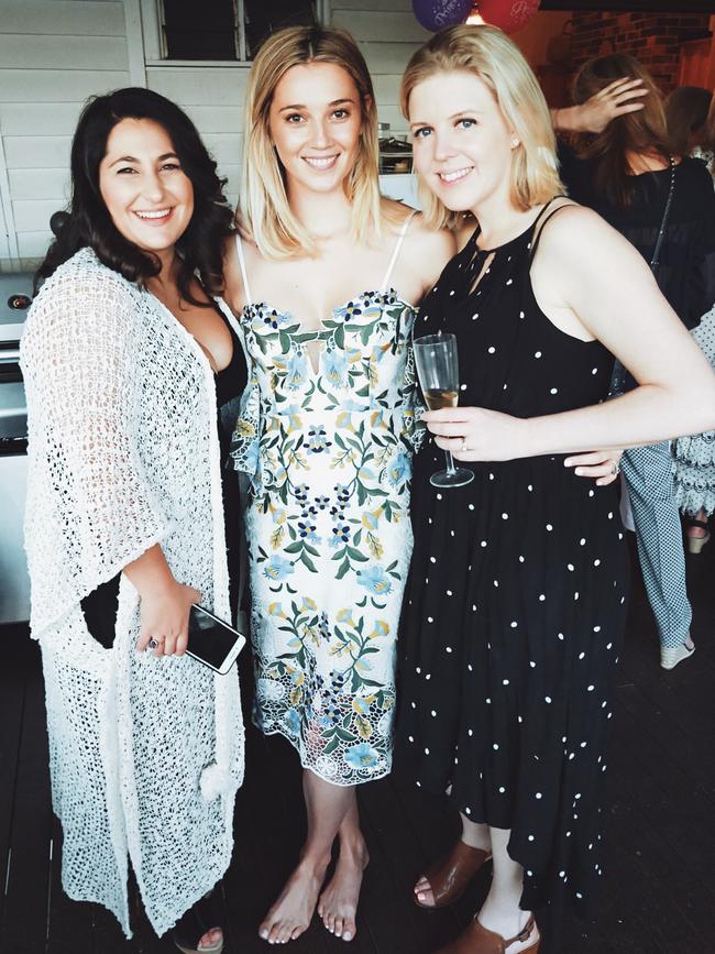 Jasmine with some friends at the high-tea. Picture: Supplied