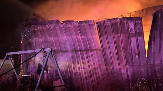 Both rural and fire and rescue crews worked to contain a shed fire at an address on Yeoman St, Boggabilla just before midnight on December 10. Photo: Boggabilla Rural Fire Brigade