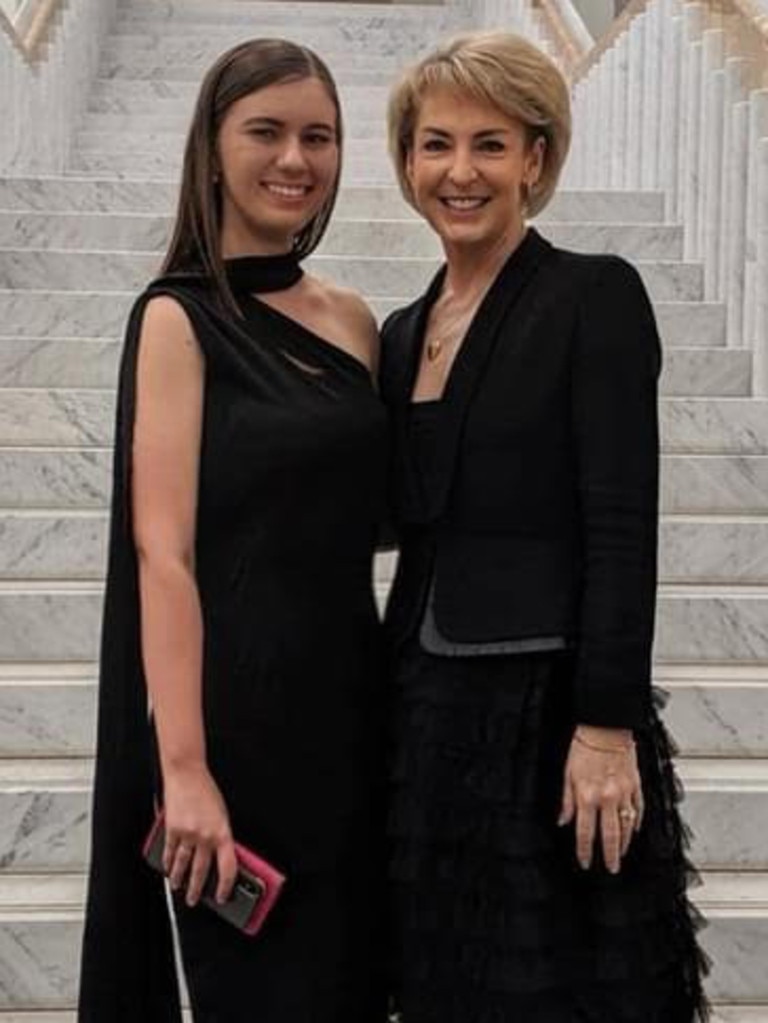 Brittany with Employment Minister Michaelia Cash.