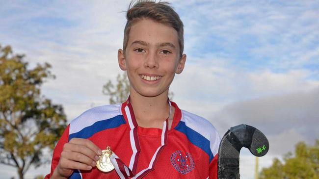 TOP EFFORT: Samuel Bourke after making his first Queensland team in hockey. Picture: Gerard Walsh