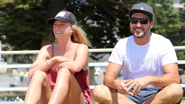 Macy Callaghan and Joel Parkinson at the Subway Surf series at Cronulla.