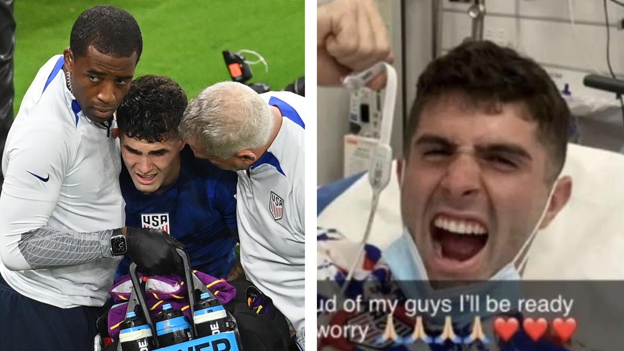 Christian Pulisic went off injured in the USA's win over Iran. Picture: Supplied