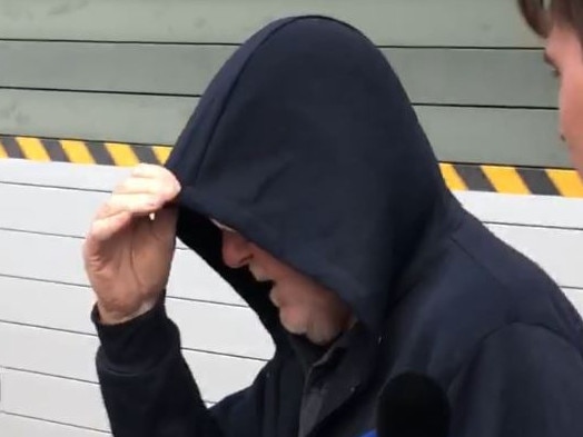 The terminally ill alleged Bicycle Bandit – Kym Allen Parsons – leaves the Adelaide Remand Centre on Monday evening after winning his bid for bail.