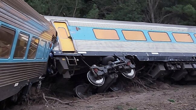 A train has derailed in Wallan Picture: Twitter/Rickard_Scott