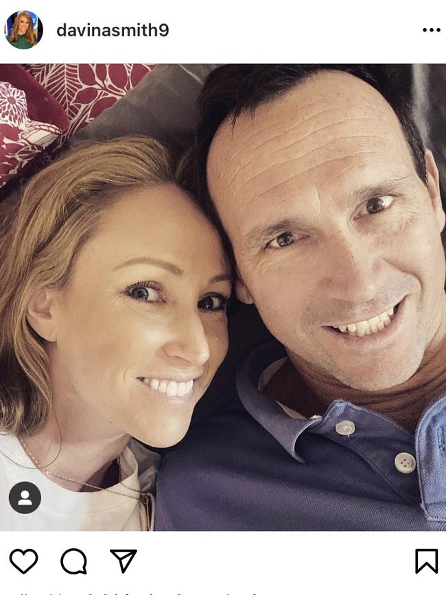 Smith and her husband Mark Cameron. Picture: Instagram