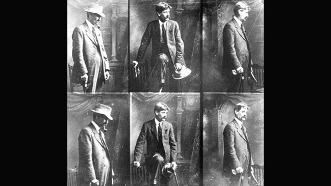 The many faces of poet Henry Lawson.