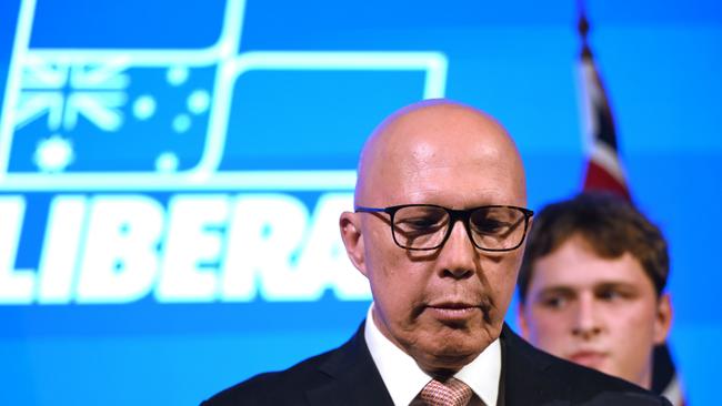 Opposition Leader Peter Dutton’s defeat has left both state and Federal Liberals soul searching Picture: Dan Peled/Getty Images