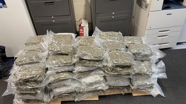 Man charged for stashing 78kg of Cannabis in Dubbo. Photo: NSW Police.