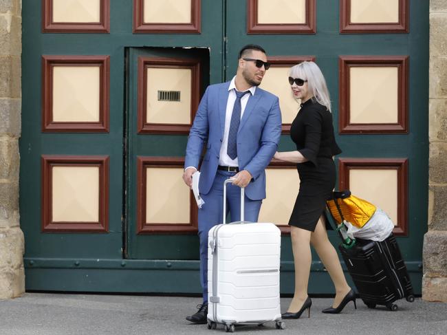 Salim Mehajer leaves Cooma Jail with his solicitor Zali Burrows.