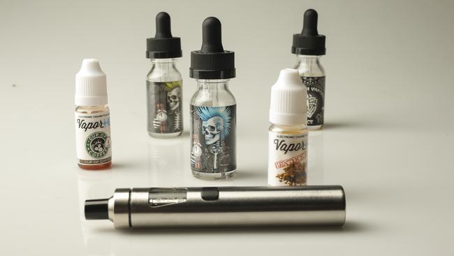 Vaping is the new smoking, with cheap products available online. Photo Mark Cranitch.