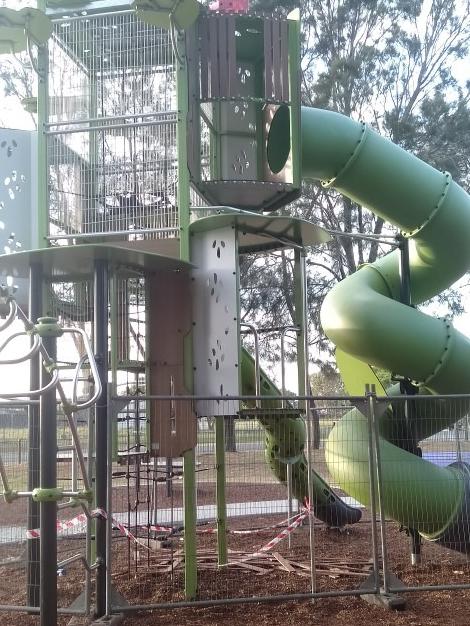 Alleged vandalism has forced the closure of one of the more popular pieces of play equipment in Grafton's Jacaranda Park.