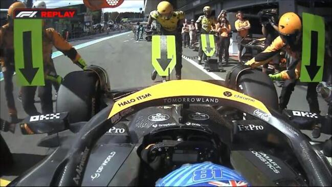 Jackman sent FLYING in Piastri pit stop