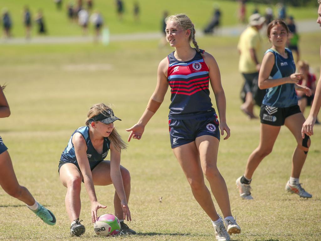 CAPTION CORRECTION _____United World College V Emmaus at the 2024 Gold Coast Titans All Schools Touch Football Picture: Glenn Campbell