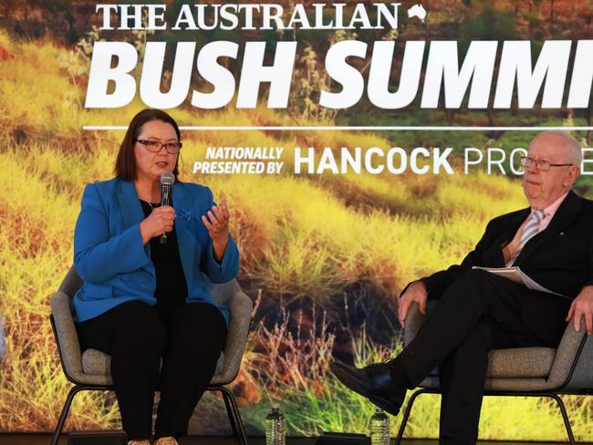 14/08/2023: Paul Kelly during a panel discussion with The Hon Madeleine King MP, Minister for Resources and Northern Australia  at The AustralianÃs "Bush Summit" in Perth, a Talk-fest about improving lives in the Kimberley. Philip Gostelow/The Australian