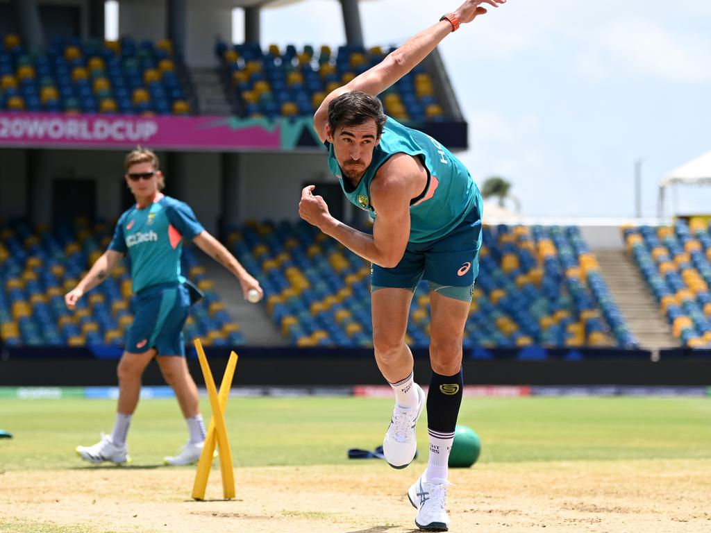 Mitchell Starc fit and firing ahead of the England clash. Picture: by Gareth Copley/Getty Images