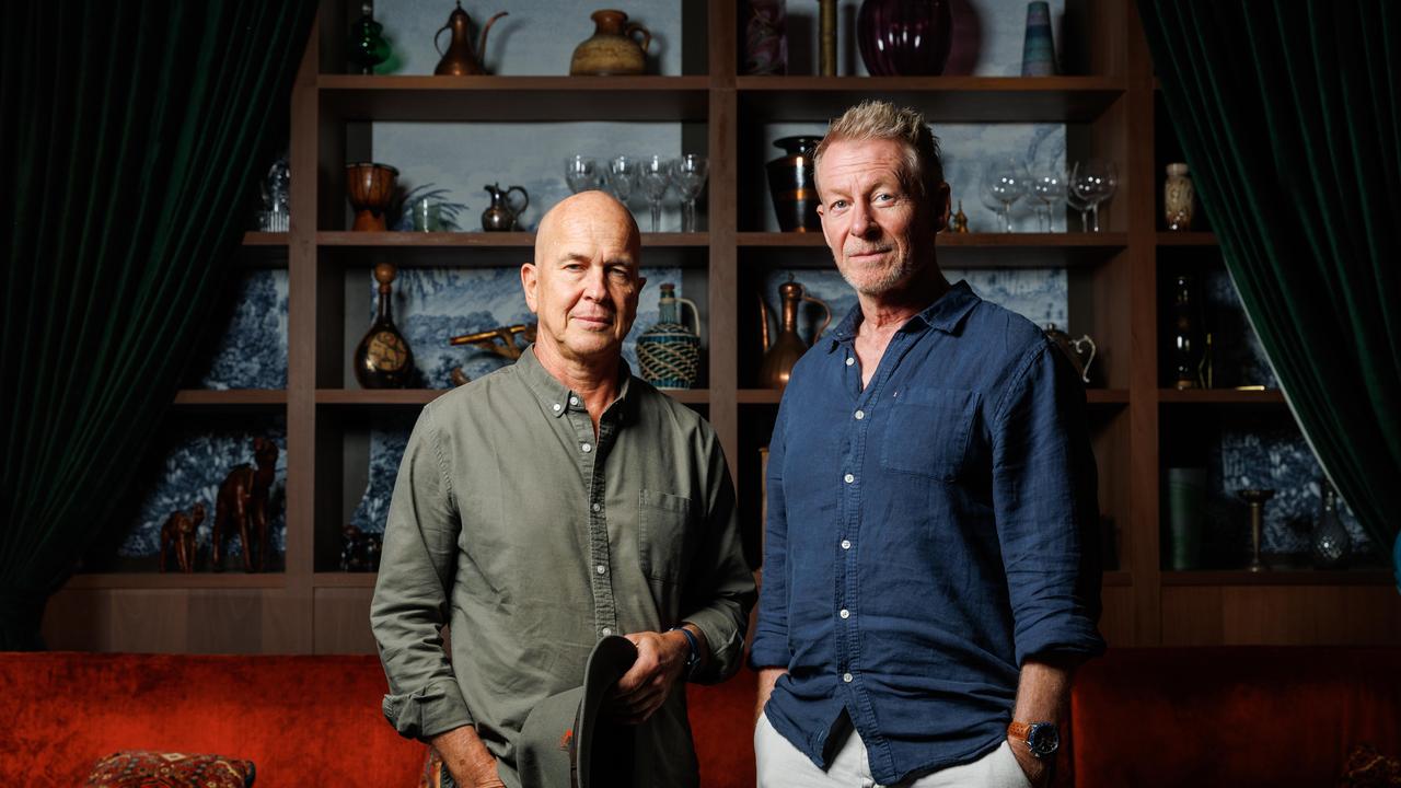 Journalist Peter Greste with actor Richard Roxburgh who portrays Greste in the newly released film The Correspondent. Picture Lachie Millard