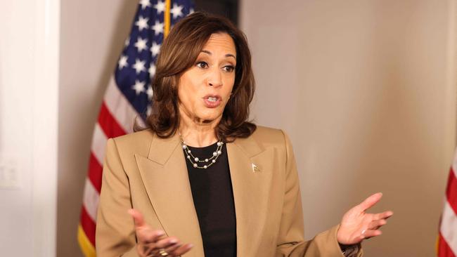 The Democrats’ sudden shift to hysterical comparisons in the final two weeks suggests the Harris campaign has started to panic. Picture: AFP