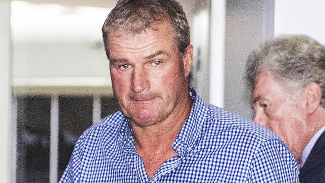 Darren Weir leaving Victorian Racing Club's headquarters. Picture: AAP