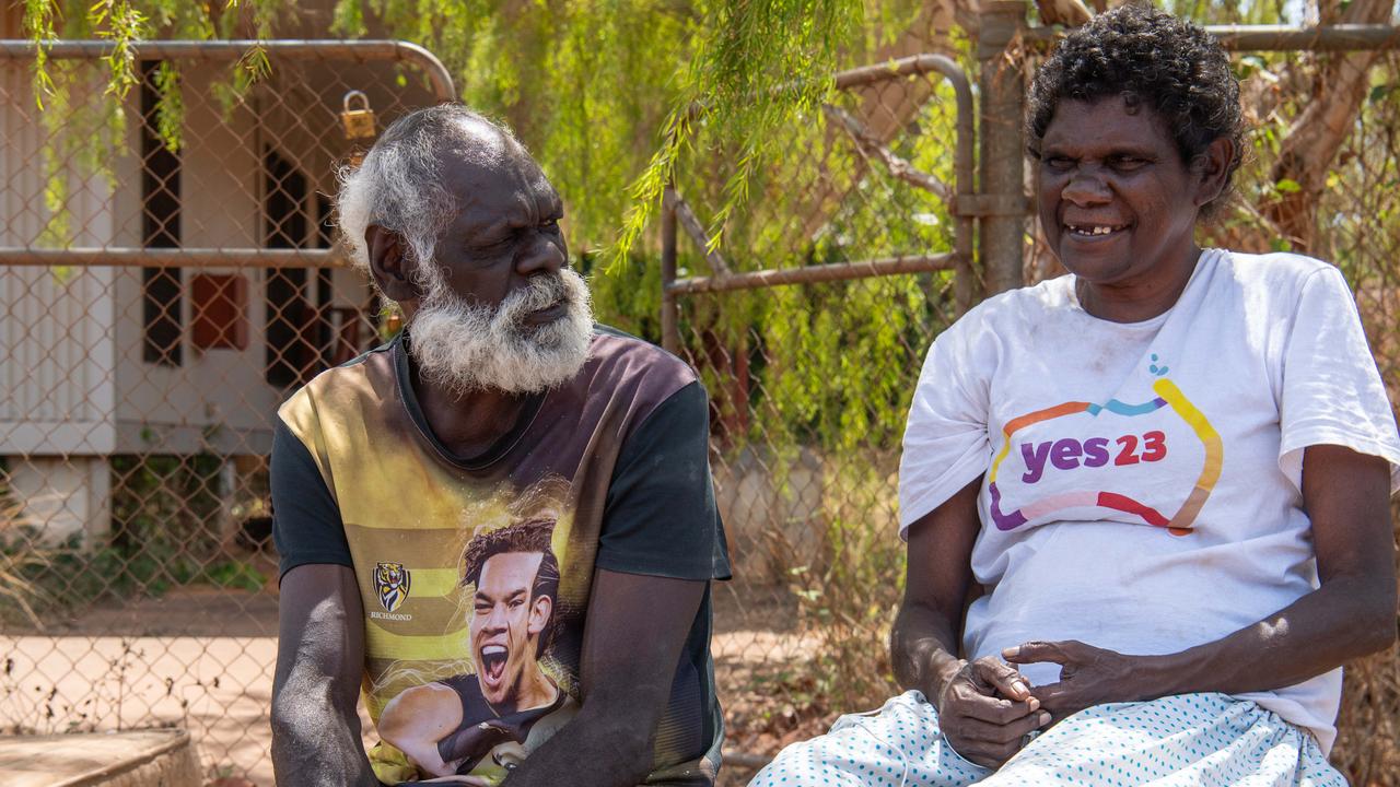 Tiwi Island residents Inigo Warlapinni, left, and Delores Orsto. Picture: Pema Tamang Pakhrin