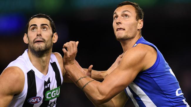 North Melbourne’s Braydon Preuss looks headed to Melbourne. Pic: AAP