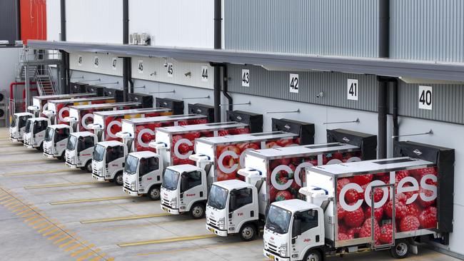 The Coles customer fulfilment centre at Wetherill Park in Western Sydney. Picture: Toby Zerna