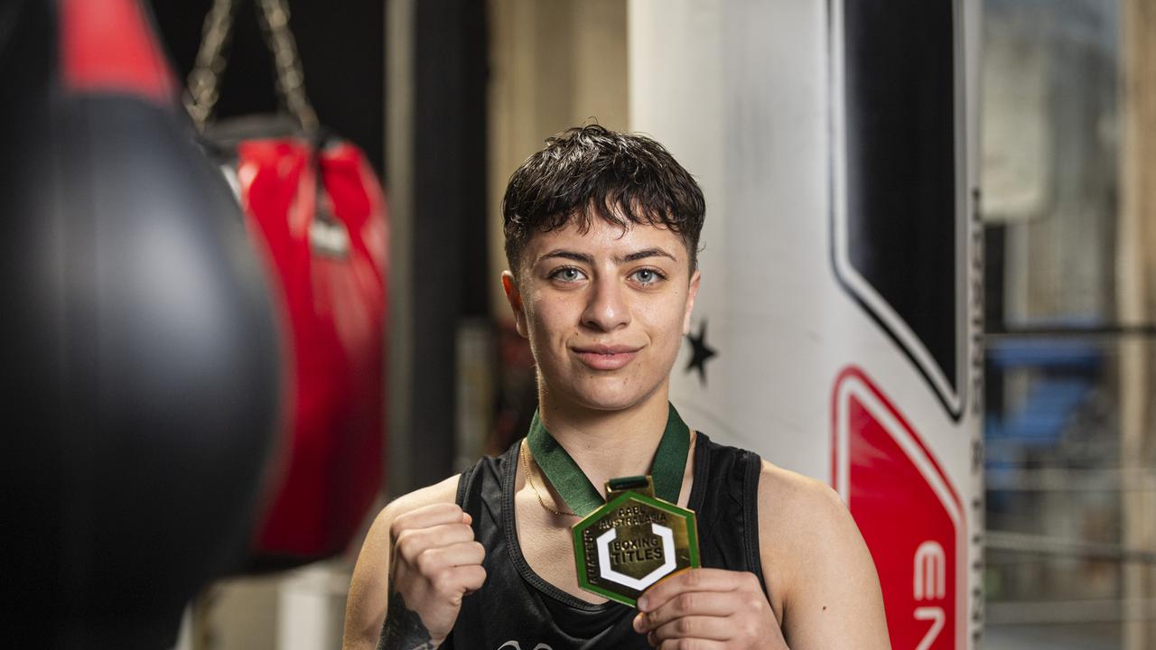 Revolution Boxing’s Zoe Christodoulou is the new Elite Female 51-54kg Australian Women’s Titleholder. Picture: Kevin Farmer