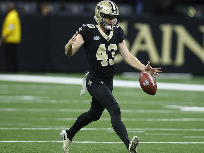 Hayball has taken his Australian Rules skills at the NFL. Picture: Chris Graythen/Getty Images