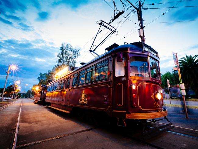 You won’t have to leave your seat to get dinner and a view at the Colonial Tramcar Restaurant in Melbourne.