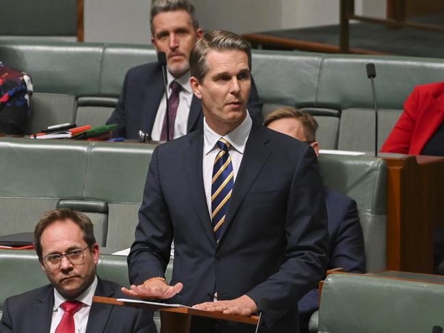 CANBERRA, AUSTRALIA - NewsWire Photos September 27, 2022: Dr Andrew Charlton MP delivers his maiden speech at Parliament House in Canberra. Picture: NCA NewsWire / Martin Ollman