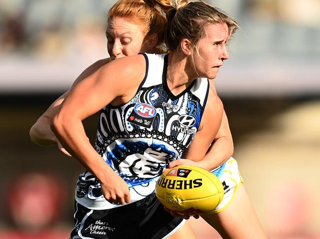 Carlton’s Mimi Hill is the 2022 AFLW Rising Star winner. Picture: Getty Images