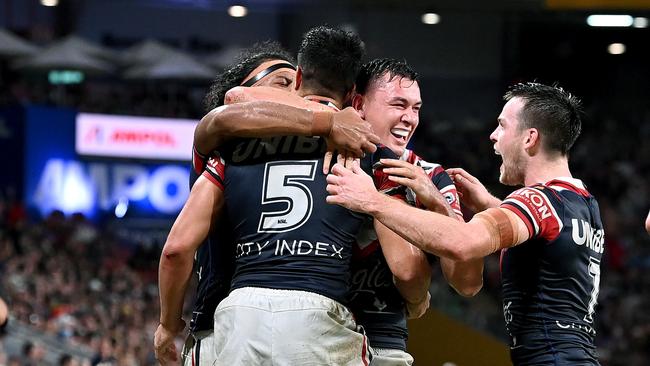 The Roosters attack is finally clicking after a mixed start to the season, now with back-to-back wins. Picture: Getty Images.