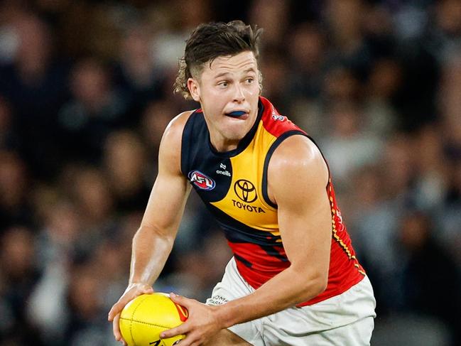 Soligo has become a mainstay of the Crows midfield. Picture: Dylan Burns/AFL Photos via Getty Images