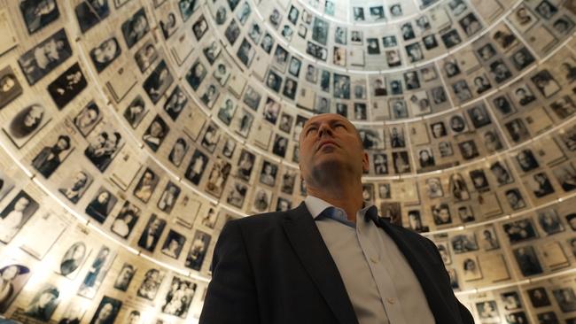 Josh Frydenberg this week visiting the Yad Vashem Holocaust museum in Jerusalem.