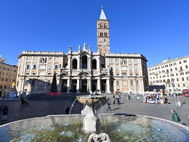 A general view shows the Basilica di Santa Maria Maggiore, one of the four papal basilicas in Rome. Picture: AFP