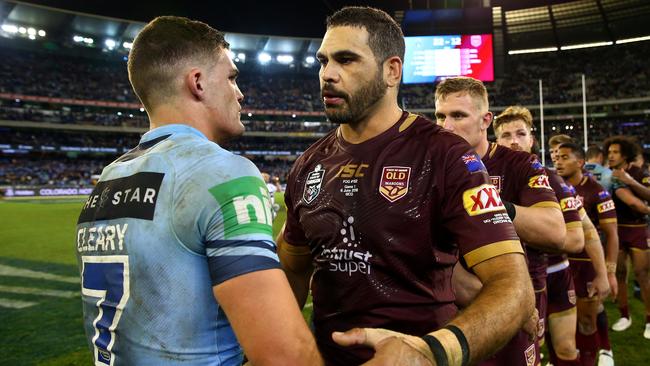 Nathan Cleary and Greg Inglis. Picture: Adam Head