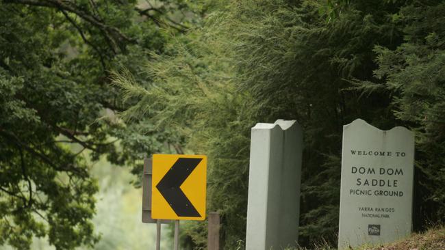 Dom Dom Saddle car park, Yarra Rangers National Park. Picture: News Limited