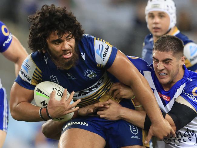 Isaiah Papali'i of the Eels continues to make doubters (Rob) look silly. Picture: Mark Evans/Getty Images